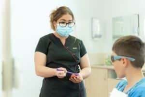 How to brush teeth with braces demonstration